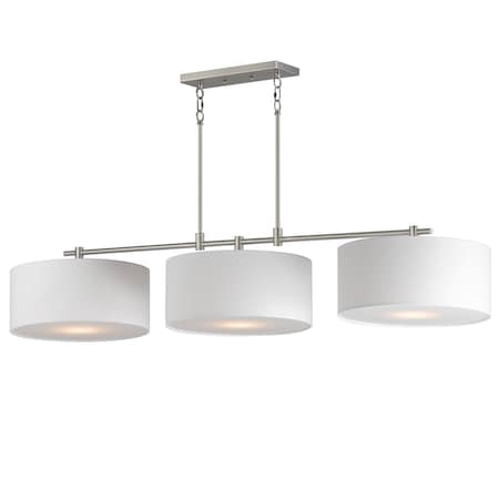 Maxim Lighting Bongo 3-Light Pendant, Satin Nickel 10017WLSN